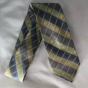Light green and grey tie